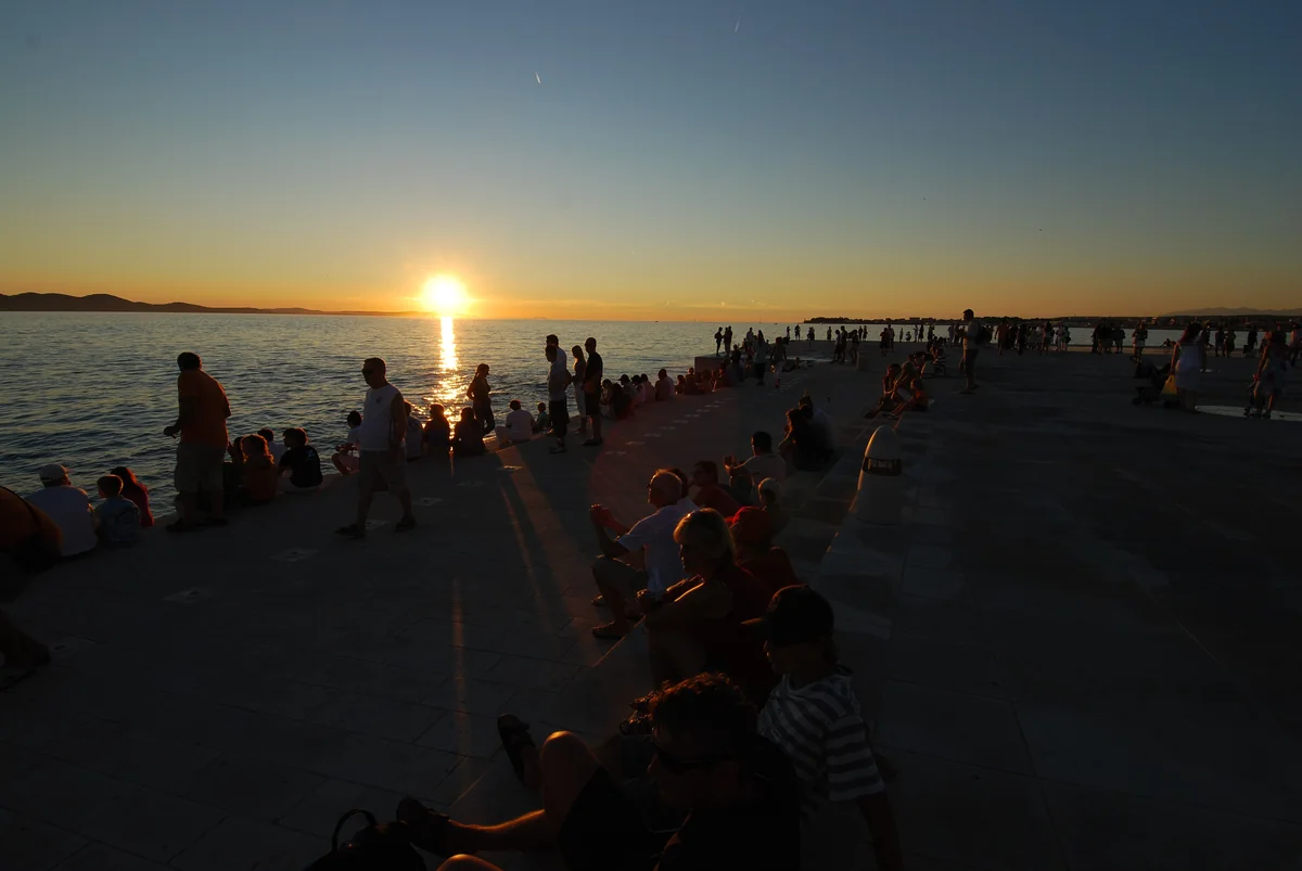 Zadar’s waterfront at sunset